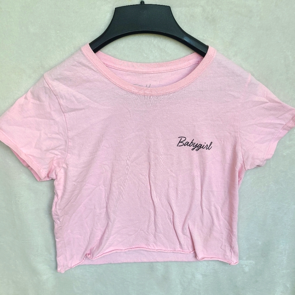 Pink Babygirl Cropped Tee